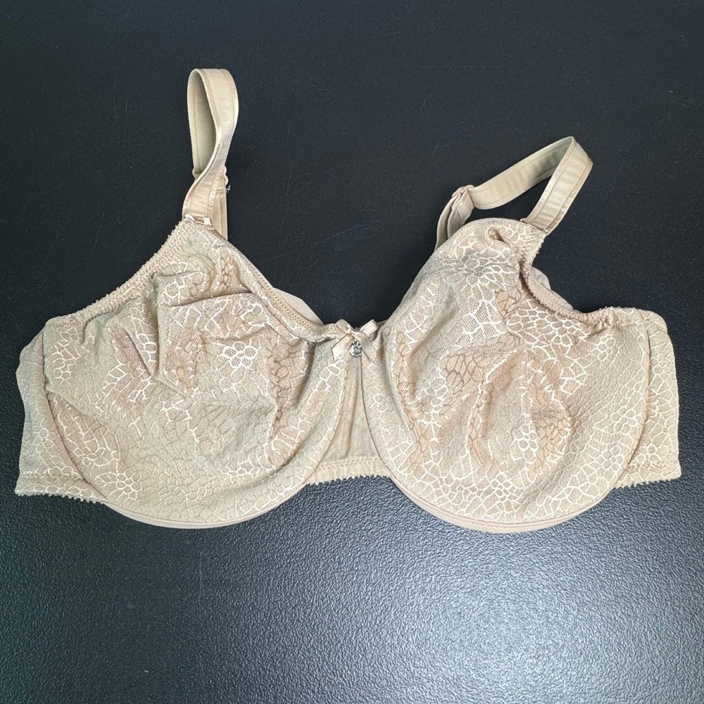 Chantelle C Magnifique Seamless Unlined Minimizer Bra Tan Lace C18910-0WU 42D